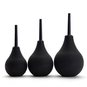 Kit de nettoyage anal en silicone bleu et noir, dispositif d'irrigation doux pour soins personnels adultes - Product Image 2