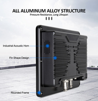 Écrans tactiles capacitifs de 10,1 pouces lisible en plein soleil, moniteurs industriels d'extérieur étanches IP65, PC embarqué LCD tactile
