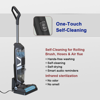 Aspirateur sans fil multifonctionnel à super aspiration, rechargeable, vertical, sans cordon, humide et sec, autonettoyant, pour la maison