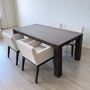 RH bàn ăn <span class=keywords><strong>Parsons</strong></span> vượt thời gian, thiết kế gỗ sồi hình chữ nhật thủ công cho phòng ăn sang trọng, khách sạn và nhà hàng cao cấp - Product Image 1