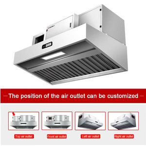 Campana Extractora Inteligente JINJELI para <span class=keywords><strong>Cocina</strong></span> Comercial, sin Ventilación, con Filtro Deflector, 98% de Eficiencia en la Eliminación de Humo, Bajo Consumo de Energía - Product Image 3