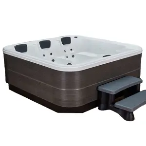 智能控制系统亚克力4人户外水疗浴缸按摩浴缸