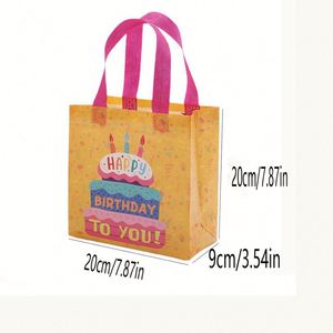 Bolsa de tela no tejida para niños, con diseño de dibujos animados, reciclable, ideal para regalos de Navidad y cumpleaños, la más vendida. - Product Image 2