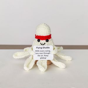 Série de cartes de tenue de badminton transfrontalière inspirante poupée en laine tissée à la main avec tissu pur à énergie positive pour la décompression - Product Image 1