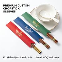 Manchons pour baguettes en papier kraft imprimés à l'or sur mesure, écologiques, jetables, pour restaurants de sushi, Fujian