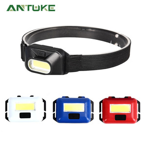 Mini COB <b>LED</b> Headlamp AA Battery 20H Outdoor Camping Hiking Fishing <b>Light</b> Plastic Headband Black 25g - Product Image 5