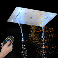 Douche de plafond à LED à double fonction, économie d'eau, à sortie unique, pour salle de bain