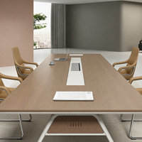 Table de Conférence de Haute Qualité Directement de l'Usine, Mobilier de Bureau Moderne pour 6 à 10 Personnes, Table de Réunion Simple