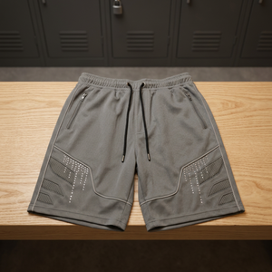 Pantalones cortos Bermuda de malla de nailon transpirable para hombre, cintura alta, cierre con cordón, ecológicos, corte regular, para gimnasio, deportes, casual. - Product Image 3