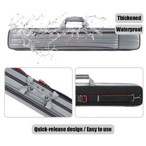 VIBRANT <span class=keywords><strong>Ymir</strong></span> Estuche Rígido Premium para Tacos de Billar y Snooker, Caja para 3/4 Tacos, Bolsa para 3x4 Tacos, de Cuero, 81x15x12cm - Product Image 3