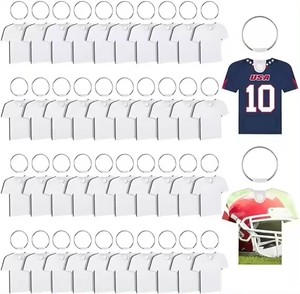 MDF Double-Sided Heat Transfer Football T-<strong>shirt</strong> Key Chains Sublimation Printable Blank Keychains Photo <strong>Frame</strong> - Product Image 1