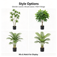 Grand Bonsaï Artificiel Nordique sur Pied en Plastique pour Décoration Intérieure/Extérieure – Plante Verte en Pot pour la Maison