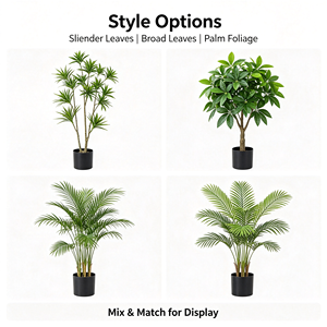 Grand Bonsaï Artificiel Nordique sur Pied en Plastique pour Décoration Intérieure/Extérieure – Plante Verte en Pot pour la Maison - Product Image 2