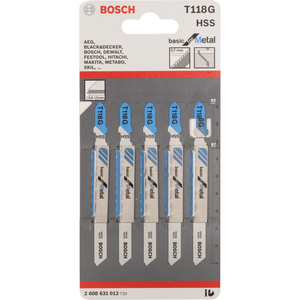 สำหรับมืออาชีพ5ชิ้นชุดใบจิ๊กซอว์สำหรับโลหะ T 118 g เหล็กกล้าคาร์บอน2608631012สีขาวพรีเมี่ยมปรับแต่งได้ตามต้องการ - Product Image 2