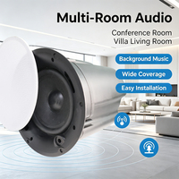 Subwoofer Pasivo de Techo para Cine en Casa y Fiestas, 8 Pulgadas, 80W, Bajos Integrados en el Techo para Sistema de Sonido Envolvente 7.1