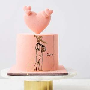 Décorations de gâteaux réutilisables en acrylique pour la Fête des Pères, thème <span class=keywords><strong>Papa</strong></span>, pour la remise des diplômes et les décorations de cupcakes pour enfants - Vente en gros - Product Image 4