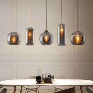 Lámpara Colgante de Estilo Antiguo con Diseño Americano, <span class=keywords><strong>E27</strong></span>, Bola de Cristal, para Vestíbulo de Hotel, Salón de Banquetes, Escalera, Lámpara de Araña, Decoración Colgante para Sala de Estar - Product Image 1