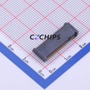 91302-42-067R2B Hard Drive Connector (SAS/SATA/M.2) SMD,P=0.5mm Connector M.2-B Key Female 67P Horizontal Mount - Product Image 2