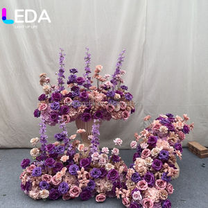 LEDA ของตกแต่งงานแต่งงาน การจัดดอกไม้ ดอกไม้แขวน ดอกไม้ประดิษฐ์สีฟ้าสำหรับงานแต่งงาน - Product Image 2