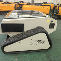 Tondeuse à gazon électrique sans fil multifonction industrielle télécommandée sur chenilles, haute puissance, bac de ramassage 60L, fabriquée en Chine