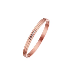 Wholesale Curved <b>Bracelets</b> Gold Plated Stainless Steel Zirconia Paved <b>Crystal</b> <b>Bracelet</b> & Bangle Women Accessories - Product Image 3