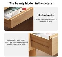 Coiffeuse de chambre moderne avec miroir relevable et 4 tiroirs de rangement, gain de place
