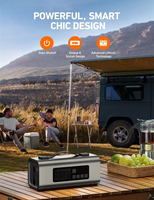 Compresseur d'air portable personnalisé pour pneus de voiture et SUP, 140 PSI, 8 Ah, 15 V, avec écran LCD, démarreur de secours et pompe à air