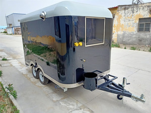 YITUO Mobile Catering Trailer Food Truck Glass Sliding Window Stainless Work Table 4 Wheels Tow <b>bar</b> Trailer - Product Image 4