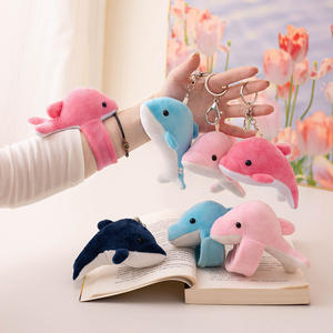 Porte-clés en peluche super doux personnalisable en forme de <span class=keywords><strong>dauphin</strong></span> de haute qualité, accessoires de sac, adorables petits animaux en peluche pour aquarium - Product Image 4