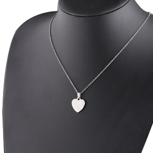 Collar de Moda Personalizado para Parejas y Mejores Amigos, de Acero Inoxidable con Espejo, en Forma de Corazón, con Diseño de Bambú, Gran <span class=keywords><strong>Venta</strong></span> en Comercio Exterior - Product Image 3
