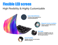 Pantalla LED Flexible para Exteriores de Alta Calidad y Entrega Rápida, P1.2 P1.5 P1.8, Resistente al Agua, Alto Brillo, Pantalla LED para Interiores