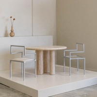 Ensemble de table à manger moderne italien minimaliste en marbre, convertible et extensible, en marbre noir, pour salon, entrepôt, villa
