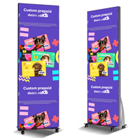 Écran d'affichage numérique LED portable double face Gob P1.5 P1.8 P2.5 pour animations de bannières vidéo murales extérieures en commerce de détail