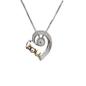 จี้ไข่มุกเงินแท้ S925 พร้อมถาดเปล่า ILOVEU ไข่มุก Love Pearl 8-10 มม. แบบขี้ผึ้ง DIY อุปกรณ์ทำเครื่องประดับ 1467 - Product Image 5