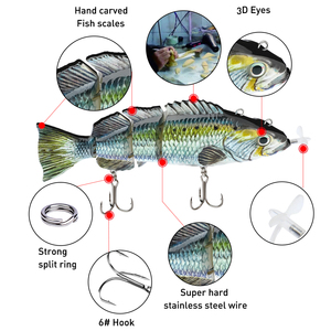 Nouveau leurre de pêche électrique 10cm 57.4g, leurre à nage automatique, rechargeable par USB - Product Image 3