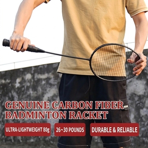Raquette de badminton T700 entièrement en fibre de carbone 80g 27lbs pré-cordée, raquette professionnelle avec surgrip <span class=keywords><strong>Dragon</strong></span> Bone pour une attaque rapide - Product Image 1