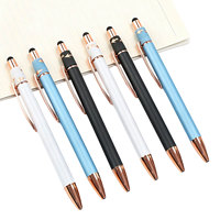BECOL Nouveau Stylo Tactile Multifonctionnel Créatif avec Fonction Fidget Spinner, Stylo Bille Métallique Coloré Personnalisable avec Logo pour Cadeau