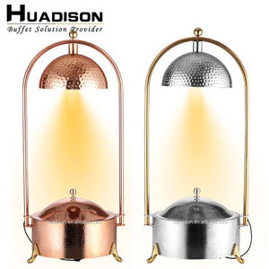 Huadison Hotel Supplies <span class=keywords><strong>Shafing</strong></span> <span class=keywords><strong>Dish</strong></span> Hang Rose Gold Chauffe-plat De lux Buffet à suspendre pour la restauration - Product Image 4