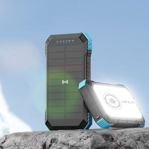 รองรับการชาร์จเร็ว ความจุสูง 20000mAh 22.5W PD+15W ไร้สาย กันน้ำ พาวเวอร์แบงค์แบบพกพา พลังงานแสงอาทิตย์ ช่องเสียบ USB Type-C คู่ - Product Image 1