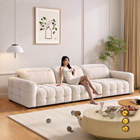 Französisches Chenille Dreisitzer Lawrence Elektrisches Funktionssofa Ausziehbares Stoffsofa Wohnzimmer Zero-Wall Verstellbare Rückenlehne
