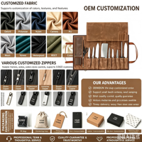Portable personnalisé OEM/ODM stockage d'outils étanche cuisine outil couteau rouleau sac ciré toile sac à outils