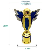 Nouvelle conception de médaille sportive, trophée en métal plaqué or personnalisé avec moulage sous pression pour compétition de championnat