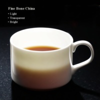 Tasse à cappuccino en porcelaine fine de 170 ml, mug plat blanc en céramique, ensemble tasses et soucoupes élégantes
