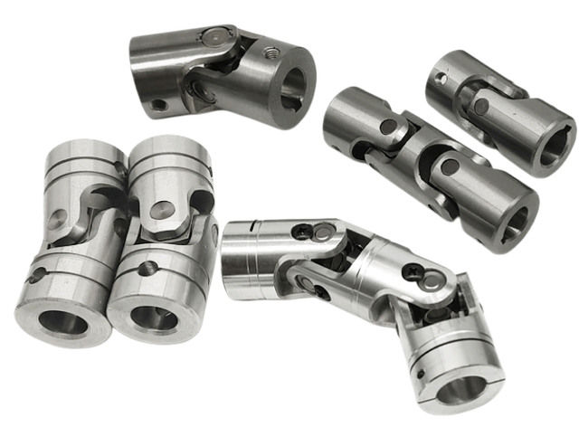 WSD Cross Universal Joint Coupling Precision Needle Roller Bearing Single Double Joint Rigid Stainless Steel 10mm Bore 2000 RPM