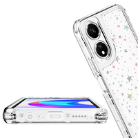 Étui de téléphone personnalisé pour Honor, protection intégrale 360°, antichoc, anti-traces de doigts, motif gravé au laser, brillant, paillettes