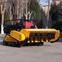 Tondeuse à gazon professionnelle à chenilles en caoutchouc épaissi, alimentée à l'essence, la meilleure tondeuse commerciale pour les talus, les parcs et les fairways de golf