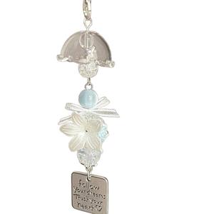 Il Segreto del Mare: Campanelli a Vento con Fiori, Farfalle e Meduse, Ornamenti da Parete per Casa, Giardino e Cortile - Product Image 5