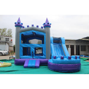 Ensemble de château gonflable : comprend <span class=keywords><strong>un</strong></span> petit château, une glissoire et <span class=keywords><strong>un</strong></span> trampoline ; Conçu de manière intelligente avec une utilisation optimale de l'espace. - Product Image 2