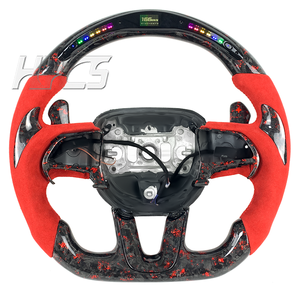 डॉज चैलेंजर चार्जर के लिए एलईडी डिस्प्ले जाली कार्बन फाइबर स्टीयरिंग व्हील - Product Image 1