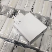 Cargador Superrápido de Alta Calidad de 120 W con Enchufe Europeo, Cargador Gan con Cable Tipo C de 6 A para Xiaomi